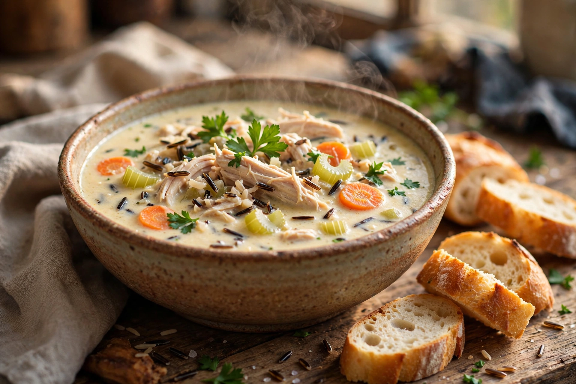 Creamy Chicken And Wild Rice Soup