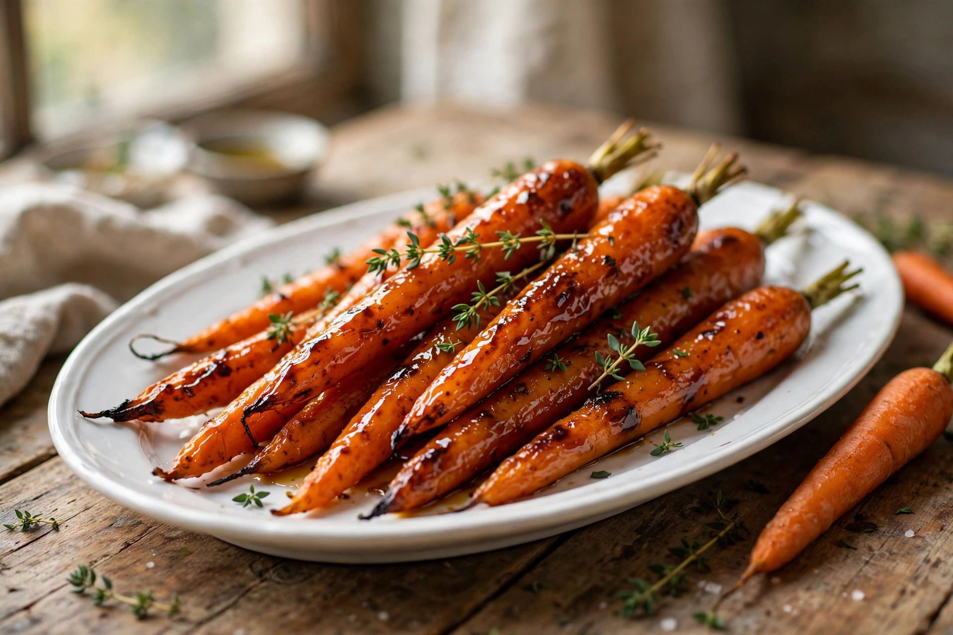 Honey Balsamic Roasted Carrots
