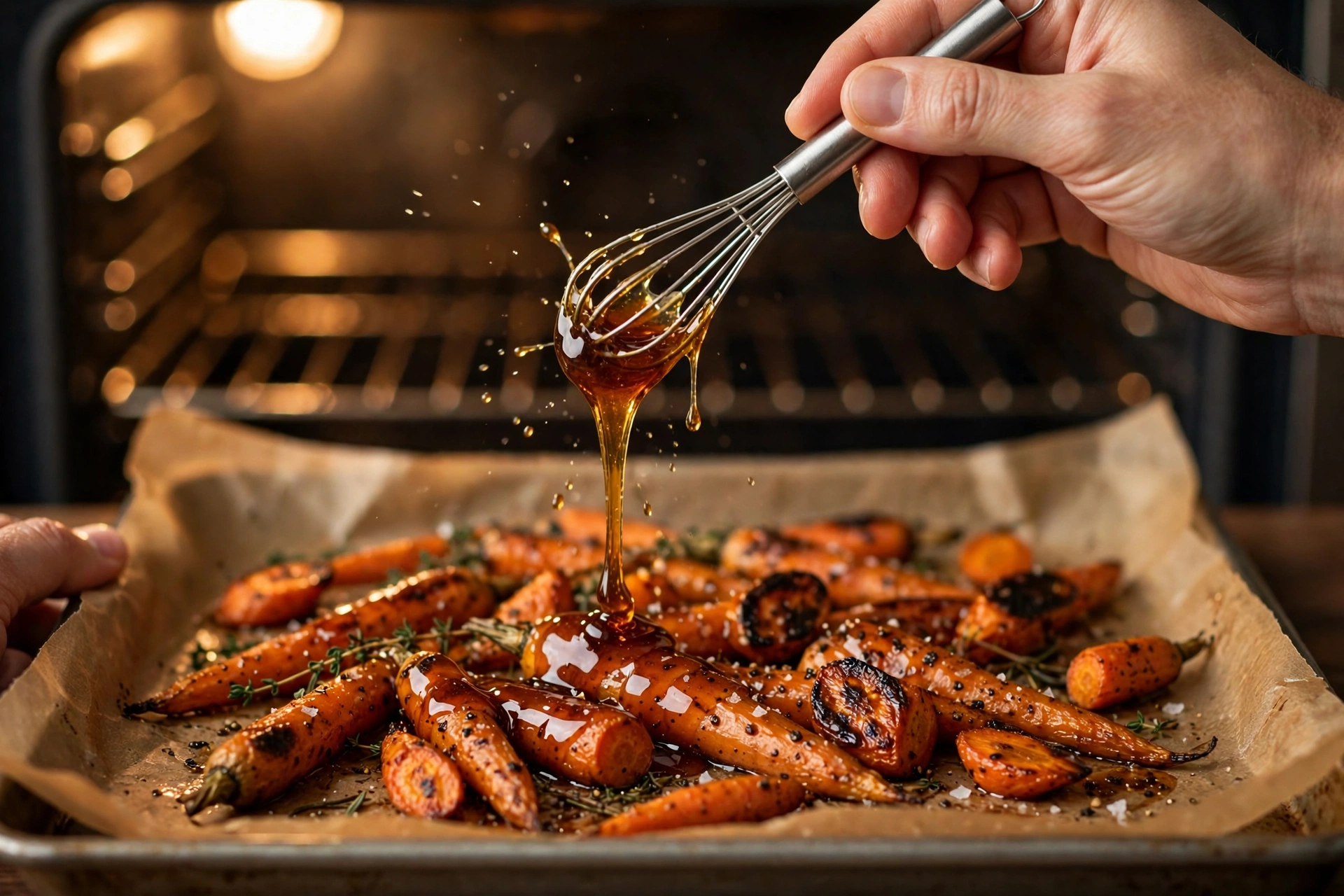 Honey Balsamic Roasted Carrots (5 Ingredients)