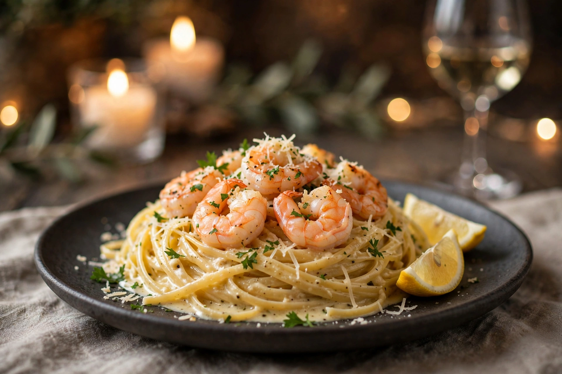Creamy Garlic Butter Shrimp Pasta