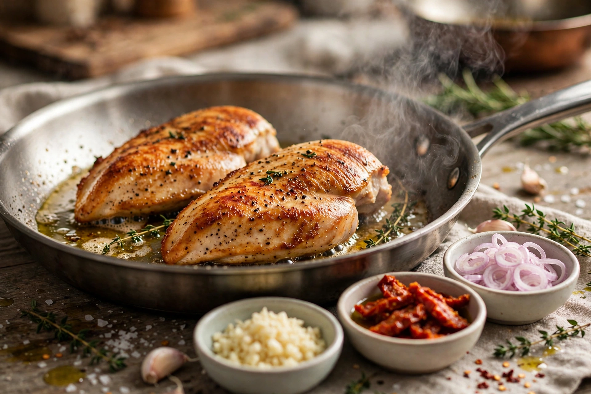 One Pan Creamy Tuscan Chicken — 30-Minute Dinner