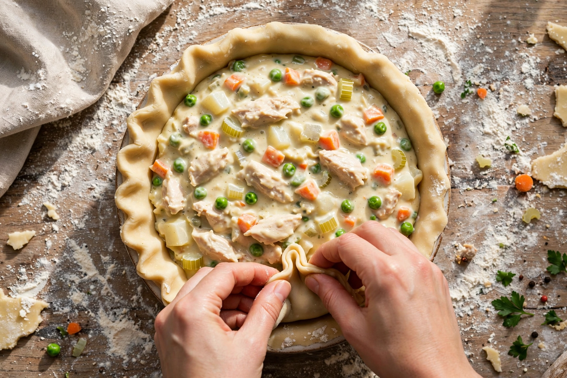 Easy Homemade Chicken Pot Pie — Flaky & Creamy