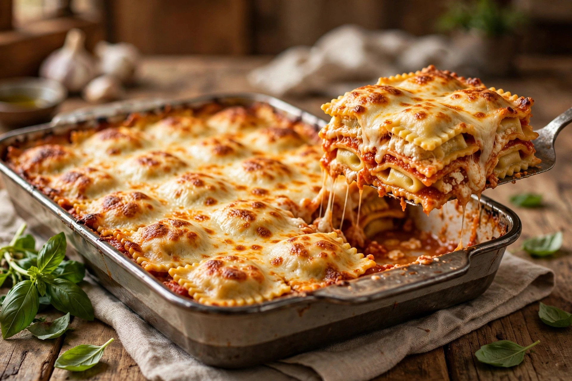 Easy Ravioli Lasagna Bake