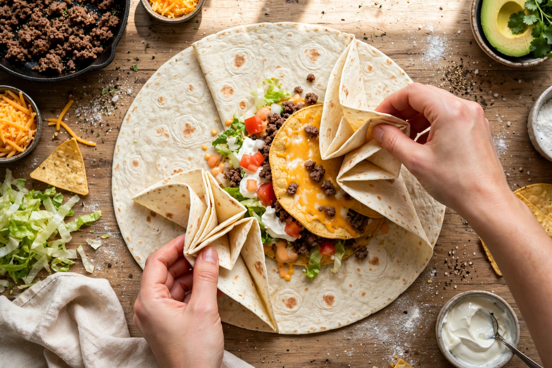Easy Homemade Crunchwrap Supreme — Taco Bell Copycat