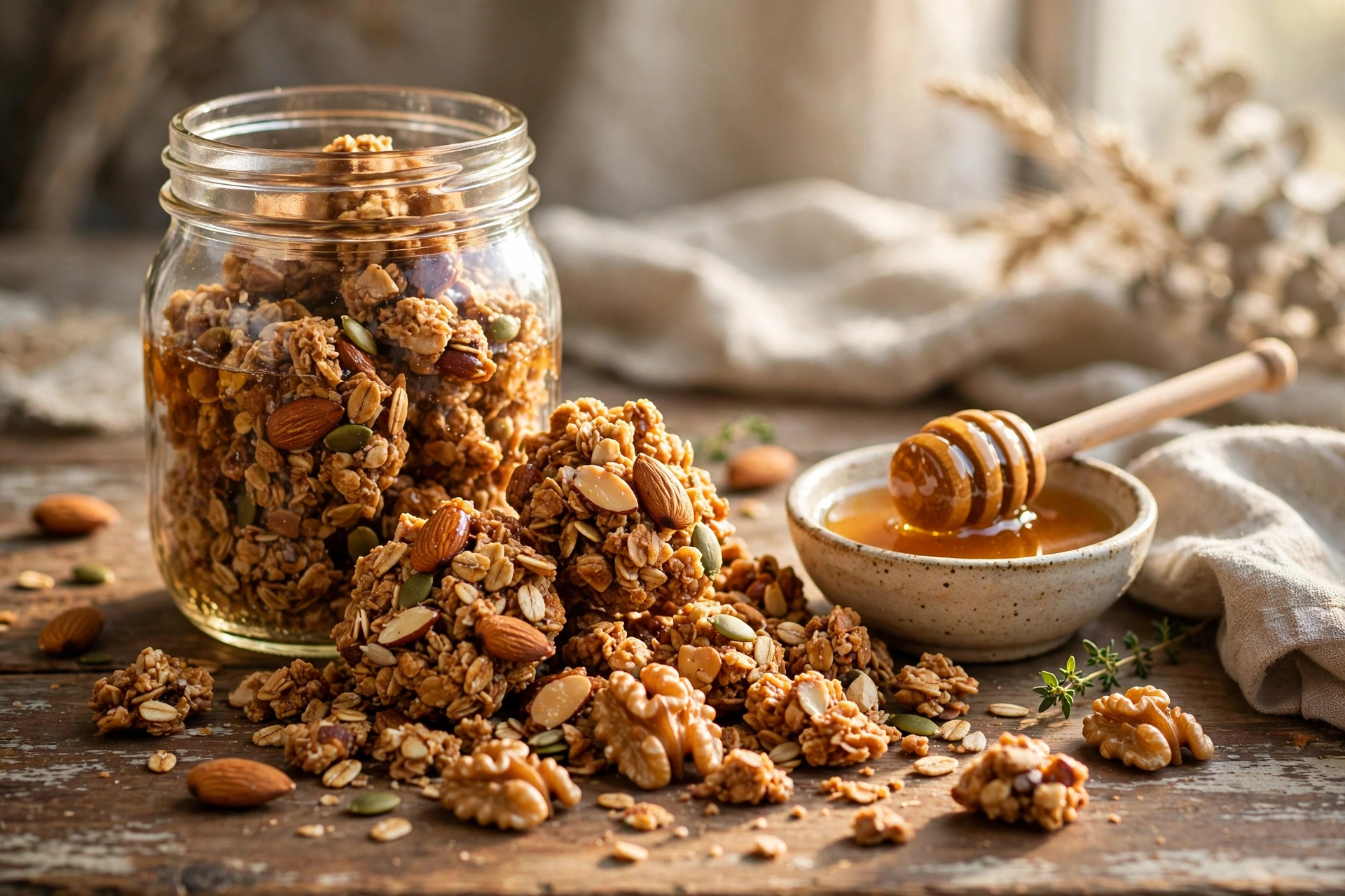 Homemade Honey Granola Clusters