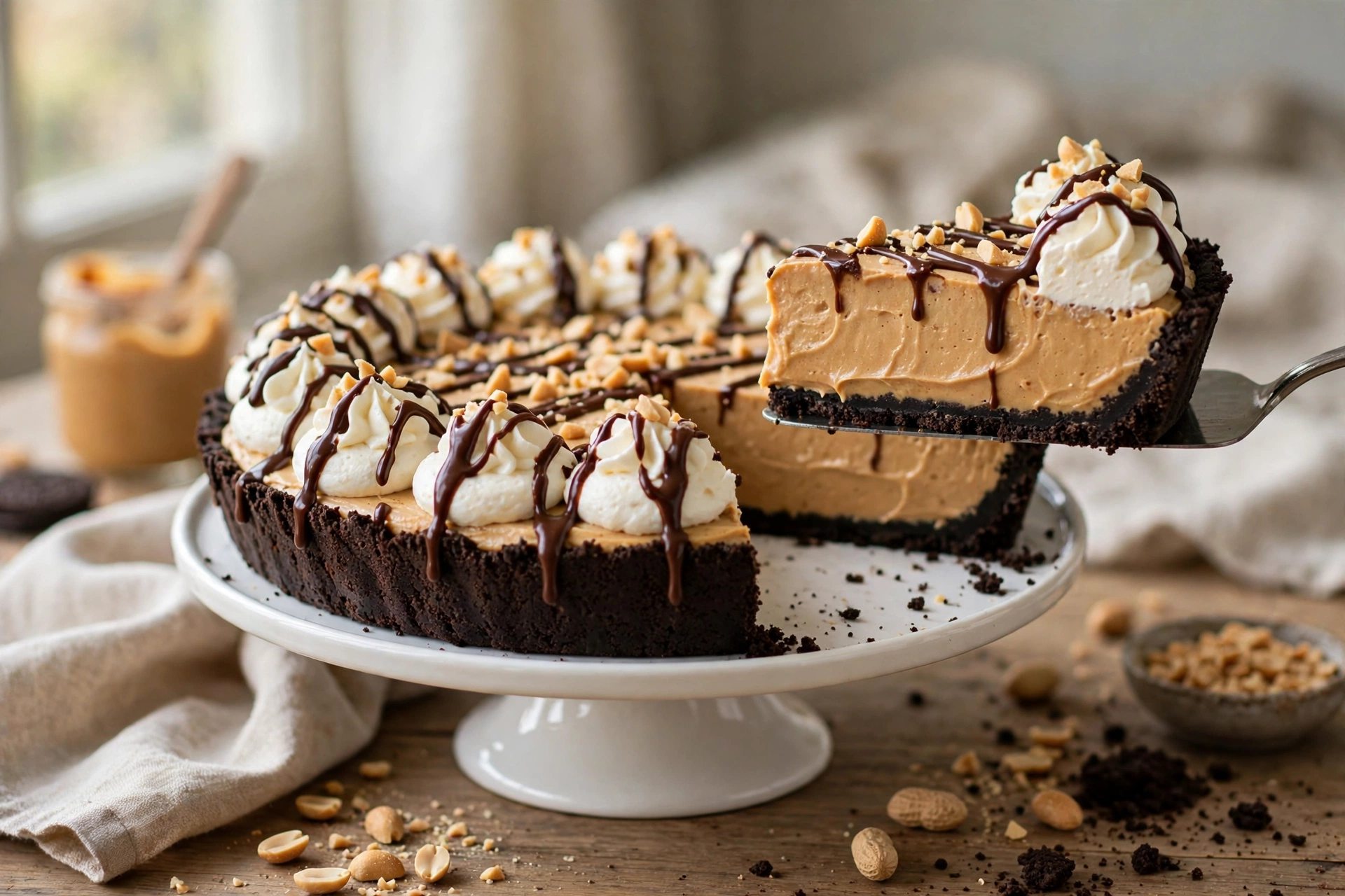 No Bake Peanut Butter Pie