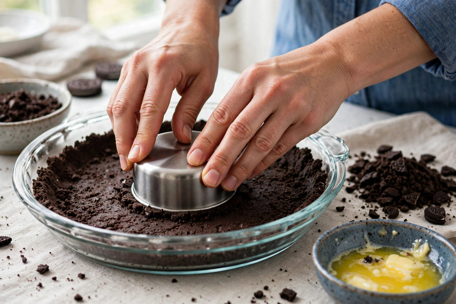 No Bake Peanut Butter Pie — Oreo Crust, 15-Min